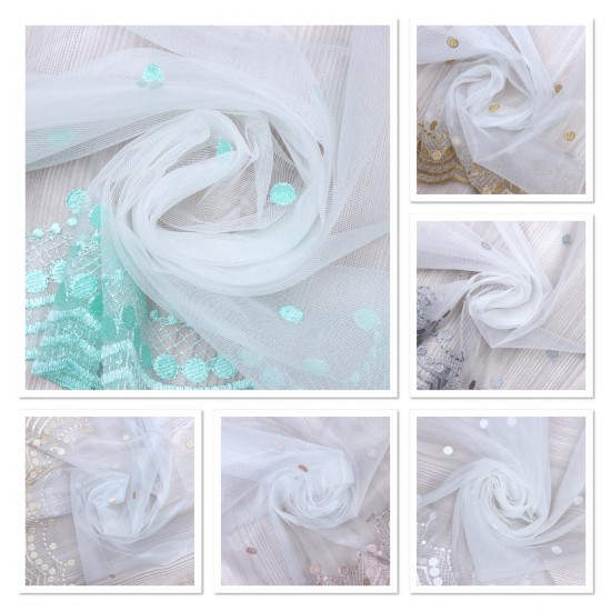 8124 V-1 Wholesale Lacy Tulle Curtain Fabrics Living Room and Bedroom Curtains 100% Polyester 6 Models